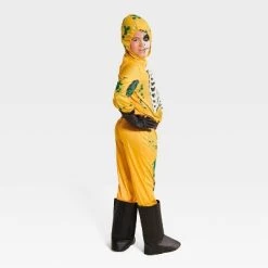 Kids' Glow in the Dark Biohazard Halloween Costume Jumpsuit - Hyde & EEK! Boutique™ Yellow