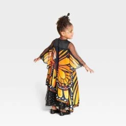 Toddler Monarch Butterfly Halloween Costume Dress with Headpiece - Hyde & EEK! Boutique™ Multi-colored