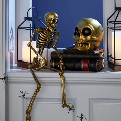 Hyde & EEK! Boutique 24" Gold Halloween Posable Skeleton - Hyde & EEK! Boutique™ 1 Hyde & EEK! Boutique 24" Gold Halloween Posable Skeleton - Hyde & EEK! Boutique™