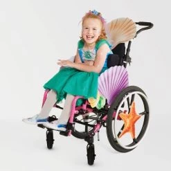 Hyde & EEK! Boutique Kids' Adaptive Mermaid Halloween Costume Small Wheelchair Cover with Hairpiece - Hyde & EEK! Boutique™