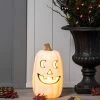 Hyde & EEK! Boutique 16" Lit Pumpkin White Halloween Decorative Prop - Hyde & EEK! Boutique™