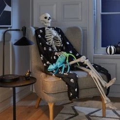 Hyde & EEK! Boutique Night of the Vivid Dead Ombre Cat Skeleton Halloween Scene Prop - Hyde & EEK! Boutique™