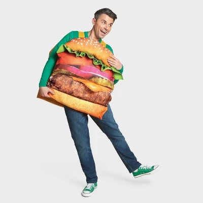 Hyde & EEK! Boutique Adult Hamburger Halloween Costume One Size - Hyde & EEK! Boutique™ 1 Hyde & EEK! Boutique Adult Hamburger Halloween Costume One Size - Hyde & EEK! Boutique™