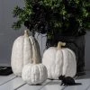 Hyde & EEK! Boutique Falloween Medium Sheltered Porch Pumpkin White Halloween Decorative Sculpture - Hyde & EEK! Boutique™