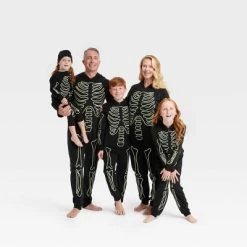Hyde & EEK! Boutique Baby Glow-In-The-Dark Skeleton Halloween Matching Family Footed Pajamas - Hyde And EEK! Boutique™ Black -Hyde & EEK! Boutique Shop GUEST 38442f4e 28ec 44ab b1d9 90a997a09cff 2