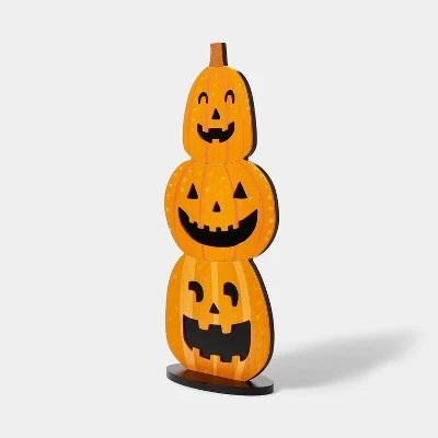 Hyde & EEK! Boutique Triple Stacked Pumpkin Wood Halloween Sign - Hyde & EEK! Boutique™ 2 Hyde & EEK! Boutique Triple Stacked Pumpkin Wood Halloween Sign - Hyde & EEK! Boutique™ - Image 2