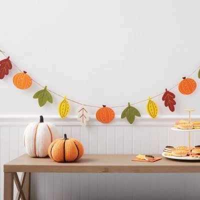 Hyde & EEK! Boutique 6' Harvest Leaves and Pumpkins Garland - Hyde & EEK! Boutique™ 1 Hyde & EEK! Boutique 6' Harvest Leaves and Pumpkins Garland - Hyde & EEK! Boutique™