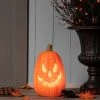 Hyde & EEK! Boutique 16" Light Up Pumpkin 6 Teeth Orange Halloween Decorative Prop - Hyde & EEK! Boutique™