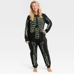 Women's Glow-In-The-Dark Skeleton Halloween Matching Family Union Suit - Hyde & EEK! Boutique™ Black -Hyde & EEK! Boutique Shop GUEST 499ed820 caf1 4904 9b47 511b4b6a8bcf 1