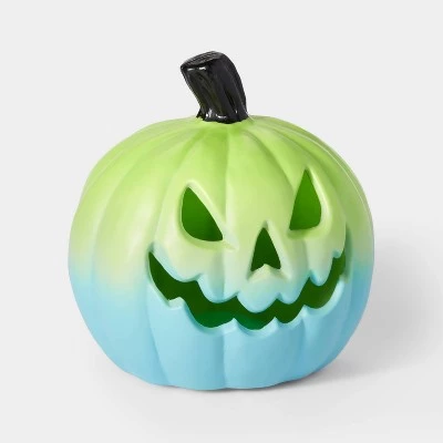 Hyde & EEK! Boutique Light Up Ombre Green Night of the Vivid Dead Pumpkin Halloween Scene Prop - Hyde & EEK! Boutique™ 1 Hyde & EEK! Boutique Light Up Ombre Green Night of the Vivid Dead Pumpkin Halloween Scene Prop - Hyde & EEK! Boutique™