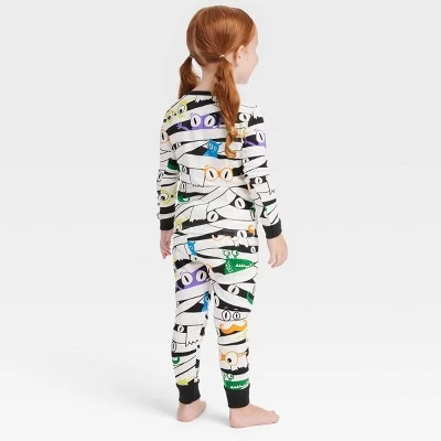 Toddler Glow-In-The-Dark Mummy Halloween Matching Family Pajama Set - Hyde & EEK! Boutique™ White 1 Toddler Glow-In-The-Dark Mummy Halloween Matching Family Pajama Set - Hyde & EEK! Boutique™ White