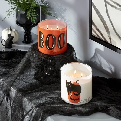 Hyde & EEK! Boutique 14oz Poison Carmel Apple Boo Halloween Jar Candle with Lid Off-White - Hyde & EEK! Boutique™ 1 Hyde & EEK! Boutique 14oz Poison Carmel Apple Boo Halloween Jar Candle with Lid Off-White - Hyde & EEK! Boutique™