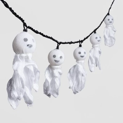 Hyde & EEK! Boutique 10ct Incandescent Fabric Ghost Halloween String Lights - Hyde & EEK! Boutique™ 3 Hyde & EEK! Boutique 10ct Incandescent Fabric Ghost Halloween String Lights - Hyde & EEK! Boutique™ - Image 3