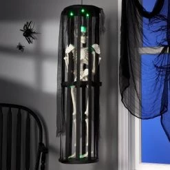 Hyde & EEK! Boutique Animated Skeleton in a Cage Halloween Decorative Prop - Hyde & EEK! Boutique™