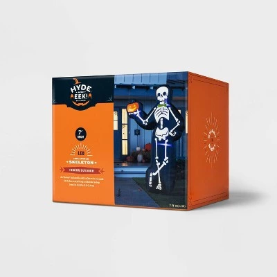 Hyde & EEK! Boutique 7' LED Skeleton Inflatable Halloween Decoration - Hyde & EEK! Boutique™ 4 Hyde & EEK! Boutique 7' LED Skeleton Inflatable Halloween Decoration - Hyde & EEK! Boutique™ - Image 4