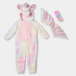 Toddler Adaptive Plush Unicorn Halloween Costume Jumpsuit - Hyde & EEK! Boutique™