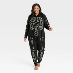 Women's Glow-In-The-Dark Skeleton Halloween Matching Family Union Suit - Hyde & EEK! Boutique™ Black -Hyde & EEK! Boutique Shop GUEST 61d02e7a 2f41 4c05 9a7e fd3a6aa3ced1 3