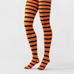 Women's Striped Opaque Halloween Tights - Hyde & EEK! Boutique™ Black/Orange -Hyde & EEK! Boutique Shop GUEST 6424614a 2f50 4bcb 86a1 17333d783b81 3