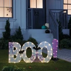 Hyde & EEK! Boutique 18" LED White Mesh 'BOO!' Halloween Novelty Silhouette Light - Hyde & EEK! Boutique™