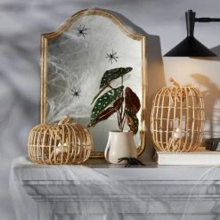 Hyde & EEK! Boutique Harvest Light Up Woodchip Woven Large Pumpkin - Hyde & EEK! Boutique™