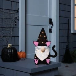 Hyde & EEK! Boutique 18.5" Incandescent Cat Gnome Halloween Novelty Sculpture Light - Hyde & EEK! Boutique™