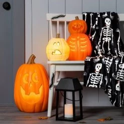 Hyde & EEK! Boutique 20" Light Up Pumpkin Orange Halloween Decorative Prop - Hyde & EEK! Boutique™