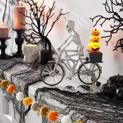 Hyde & EEK! Boutique Animated Skeleton on a Bike Halloween Decorative Prop - Hyde & EEK! Boutique™