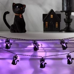 Hyde & EEK! Boutique 10ct LED Cat Halloween Metal String Lights - Hyde & EEK! Boutique™