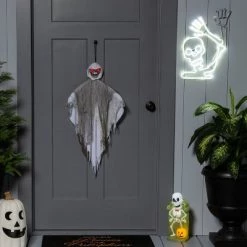 Hyde & EEK! Boutique LED Faux Neon Waving Skeleton Halloween Novelty Silhouette Light White - Hyde & EEK! Boutique™