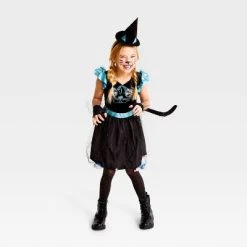 Kids' Pom Pom Cat Witch Halloween Costume Dress with Accessories - Hyde & EEK! Boutique™ -Hyde & EEK! Boutique Shop GUEST ae619fe0 7434 4461 9e48 efbbd08a86ff 1