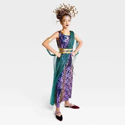 Kids' Medusa Halloween Costume Dress with Accessories - Hyde & EEK! Boutique™ 5 Kids' Medusa Halloween Costume Dress with Accessories - Hyde & EEK! Boutique™ - Image 5