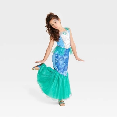 Kids' Magical Mermaid Halloween Costume Dress - Hyde & EEK! Boutique™ Multi-colored 2 Kids' Magical Mermaid Halloween Costume Dress - Hyde & EEK! Boutique™ Multi-colored - Image 2
