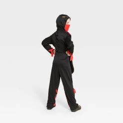 Kids' Light Up Snake Ninja Halloween Costume Jumpsuit with Mask - Hyde & EEK! Boutique™ Red