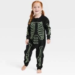 Hyde & EEK! Boutique Toddler Glow-In-The-Dark Skeleton Halloween Matching Family Union Suit - Hyde And EEK! Boutique™ Black -Hyde & EEK! Boutique Shop GUEST d93aa390 2805 4258 95f0 7ae1699535c4 1
