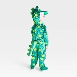 Toddler Glow in the Dark Crocodile Halloween Costume Jumpsuit with Hood - Hyde & EEK! Boutique™ Multi-colored