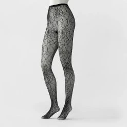 Women's Spider Web Net Halloween Tights - Hyde & EEK! Boutique™ Black