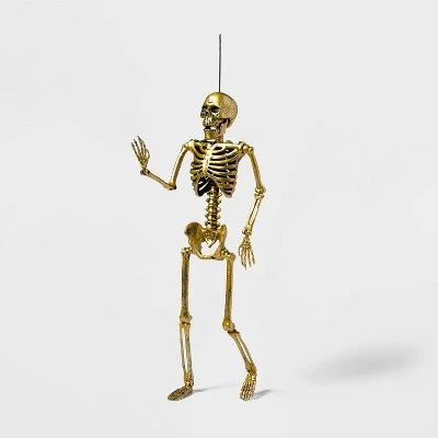 Hyde & EEK! Boutique 24" Gold Halloween Posable Skeleton - Hyde & EEK! Boutique™ 2 Hyde & EEK! Boutique 24" Gold Halloween Posable Skeleton - Hyde & EEK! Boutique™ - Image 2