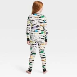 Kids' Glow-In-The-Dark Mummy Halloween Matching Family Pajama Set - Hyde & EEK! Boutique™ White