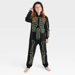 Kids' Glow-In-The-Dark Skeleton Halloween Matching Family Union Suit - Hyde & EEK! Boutique™ Black -Hyde & EEK! Boutique Shop GUEST e9c935d7 e651 4229 8f53 dd22893c803d 2