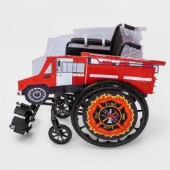 Hyde & EEK! Boutique Kids' Adaptive Fire Truck Halloween Costume Large Wheelchair Cover with Hat - Hyde & EEK! Boutique™