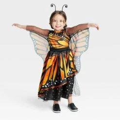 Toddler Monarch Butterfly Halloween Costume Dress with Headpiece - Hyde & EEK! Boutique™ Multi-colored -Hyde & EEK! Boutique Shop GUEST f2644ab2 9ad8 4bb7 92c7 7ec753a7c4fd