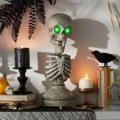 Hyde & EEK! Boutique Animated Light Up Skeleton Bust Halloween Decorative Scene Prop - Hyde & EEK! Boutique™